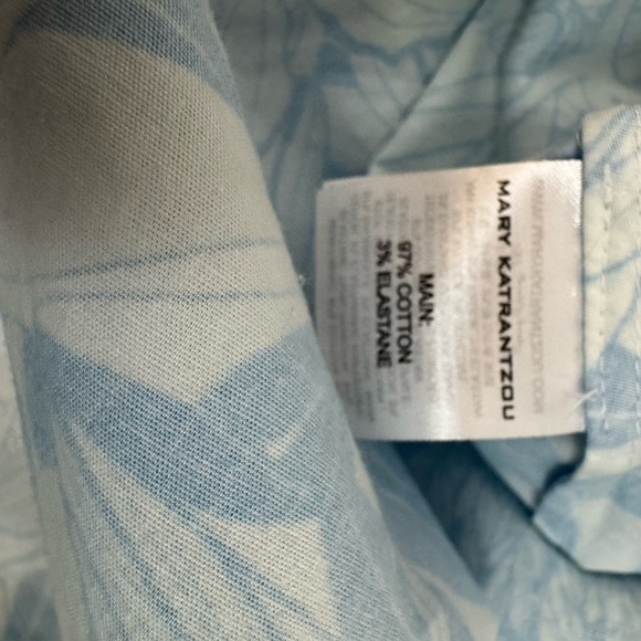 MARY KATRANTZOU Blue and White Floral Midi Dress - Picture 10 of 16